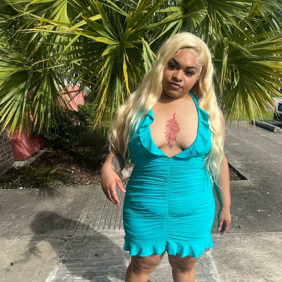 Teal dress - Picture 1 of 2